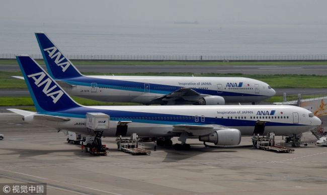 All Nippon Airways (ANA) aircraft on the tarmac at Tokyo's Haneda Airport on August 3, 2016.[Photo:IC]