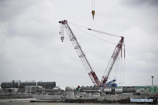 Photo taken on Feb. 28, 2019 shows the construction site of Yuhuang's methanol project in St. James Parish, Louisiana, the United States. [Photo: Xinhua]