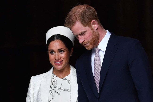 Britain's Prince Harry, Duke of Sussex (R) and Meghan, Duchess of Sussex, leave after attending a Commonwealth Day Service at Westminster Abbey in central London, on March 11, 2019. [Photo: AFP]