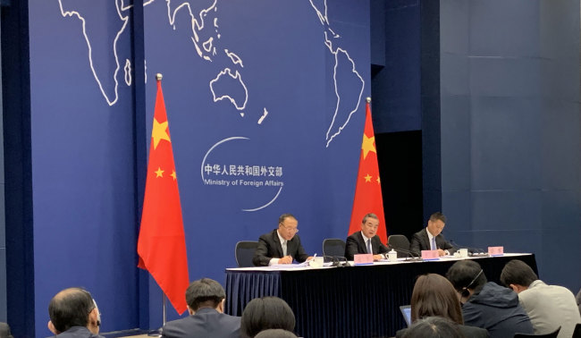 The Ministry of Foreign Affairs holds a press briefing on the second Belt and Road Forum on April 19, 2019 in Beijing. [Photo: China Plus]