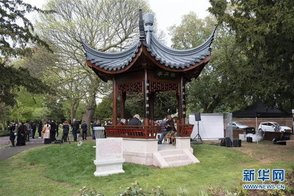 A replica of Peony Pavilion is in Stratford-upon-Avon, Shakespeare's hometown, in Britain. [Photo: Xinhua]