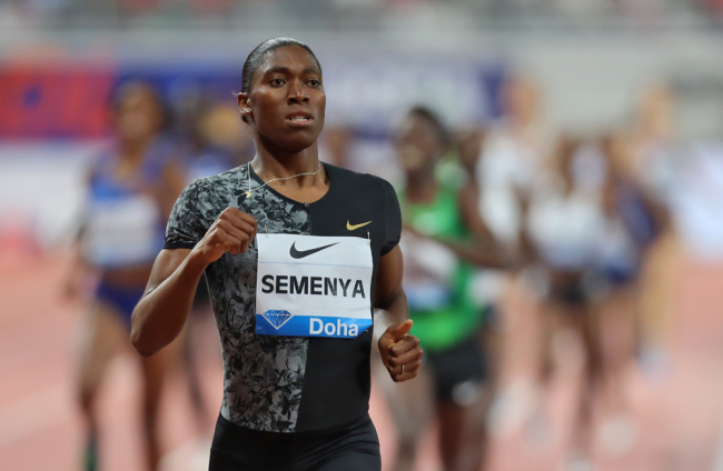 South Africa's Caster Semenya competes in the women's 800m during the IAAF Diamond League competition on May 3, 2019 in Doha. [File Photo: AFP]