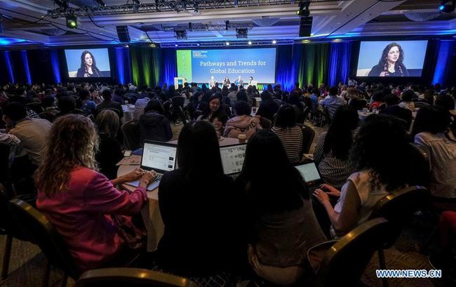 People take part in the 12th National Chinese Language Conference (NCLC) in San Diego, the United States, on May 10, 2019. [Photo: Xinhua/Zhao Hanrong]