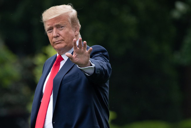 US President Donald Trump waves as he walks to Marine One prior to departing from the South Lawn of the White House in Washington, DC, May 8, 2019. [File photo: AFP/Saul Loeb]