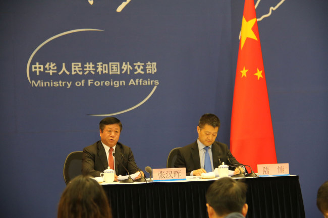 China's Ministry of Foreign Affairs holds a briefing about President Xi Jinping's upcoming state visit to Russia on Thursday, May 30, 2019. [Photo: China Plus]