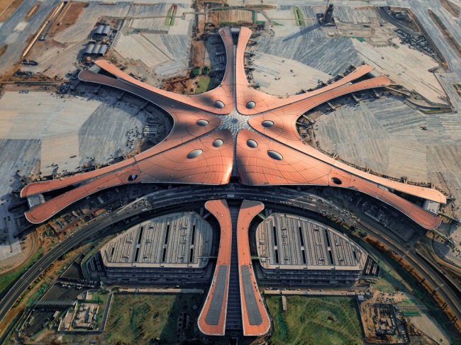 Aerial view of the Beijing Daxing International Airport under construction, April 29, 2019.[File photo: IC]