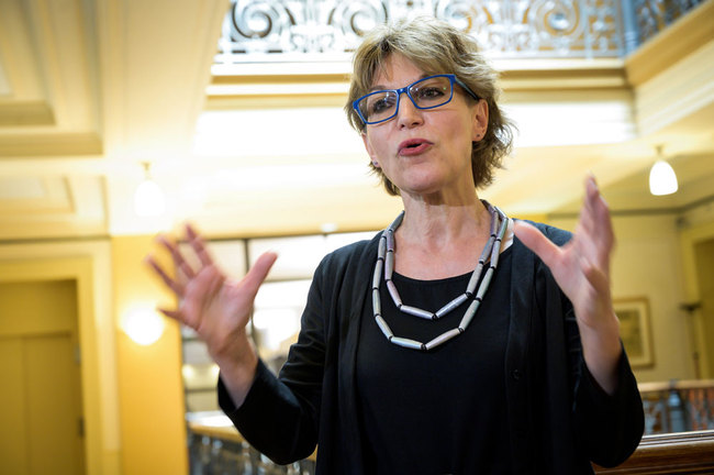 UN special rapporteur on extrajudicial, summary or arbitrary executions Agnes Callamard gestures as she answers questions on a report of the killing of the Saudi journalist Jamal Khashoggi, on June 19, 2019 in Geneva. [Photo: AFP/Fabrice Coffrini]