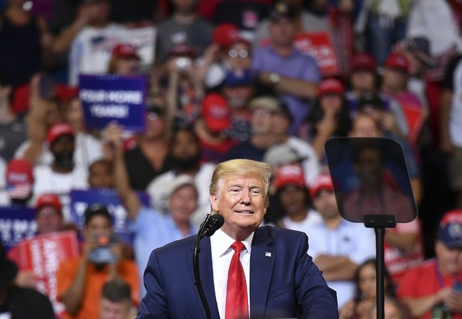 US President Donald Trump speaks during a rally at the Amway Center in Orlando, Florida to officially launch his 2020 campaign on June 18, 2019. [Photo: AFP]