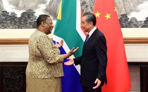 Chinese State Councilor and Foreign Minister Wang Yi meets with South African Foreign Minister Naledi Pandor in Beijing, June 24, 2019. [Photo: fmprc.gov.cn]