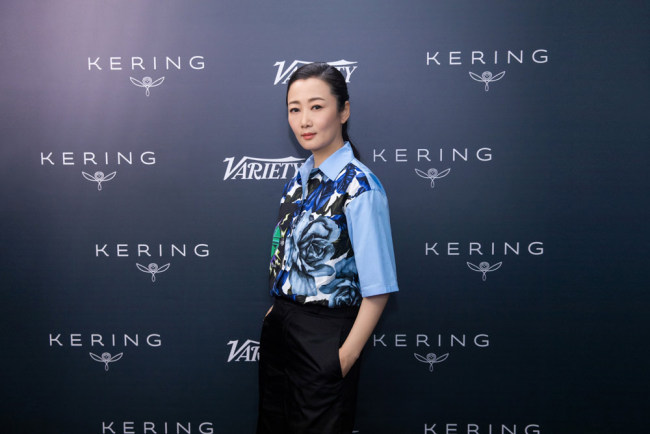 Veteran Chinese actress Zhao Tao joining a "Women in Motion" forum, June 17, 2019 at the Shanghai International Film Festival. [Photo provided to China Plus]