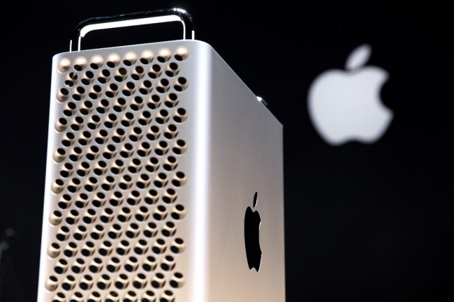 Apple's new Mac Pro sits on display in the showroom during Apple's Worldwide Developer Conference (WWDC) in San Jose, California on June 3, 2019. [Photo: AFP/Brittany Hosea-Small]