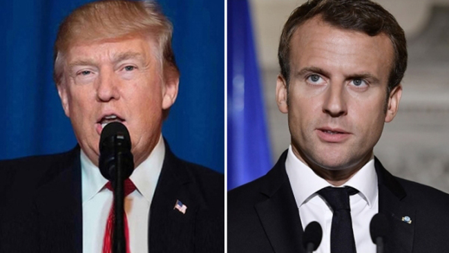 U.S. President Donald Trump and French President Emmanuel Macron [Photo: China Plus]