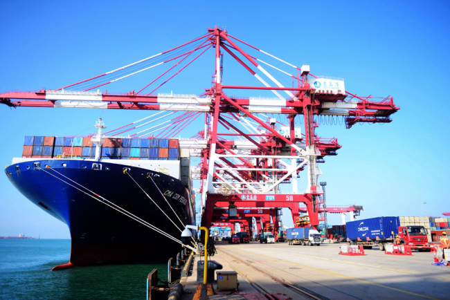 A view of the Port of Qingdao, Shandong Province, June 24, 2019. [File photo: IC]