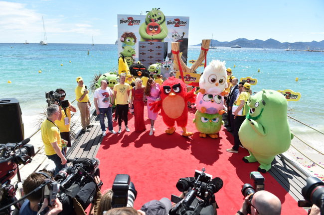 "The Angry Birds Movie 2" cast at the 72nd international film festival, Cannes, southern France, Monday, May 13, 2019. [Photo：IC]