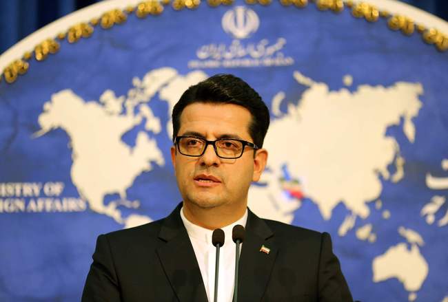 Abbas Mousavi, spokesman for Iran's Foreign Ministry, gives a press conference in the capital Tehran on May 28, 2019. [File photo: VCG]