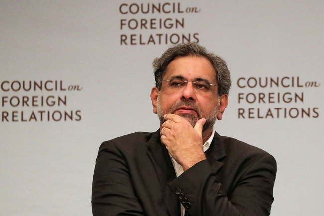 Former Pakistani Prime Minister Shahid Khaqan Abbasi [File photo: Reuters via VCG/Jeenah Moon]