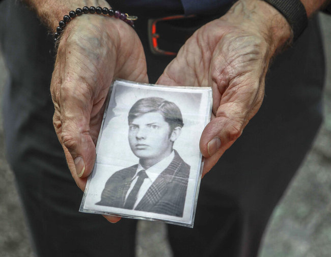 In this Wednesday, Aug. 7, 2019 photo, Brian Toale shows a photo of himself at 16 years old in New York. [Photo: AP]