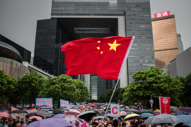 Residents rally to voice their strong opposition to violence and firm support for police in Hong Kong, on July 20, 2019. [File photo: IC]