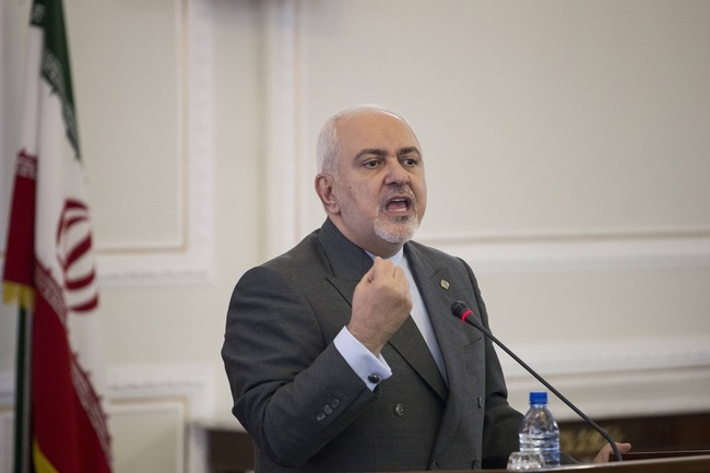 Iranian Foreign Minister Mohammad Javad Zarif speaks during a press conference. [File Photo: IC]