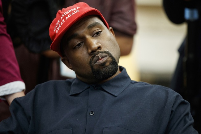 In this Oct. 11, 2018, file photo rapper Kanye West listens to a question from a reporter during a meeting in the Oval Office of the White House with President Donald Trump in Washington. On Sunday, Aug. 25, 2019, Kanye West hosted a Sunday Service in Ohio in support of those affected by the recent mass shooting. [Photo: AP]