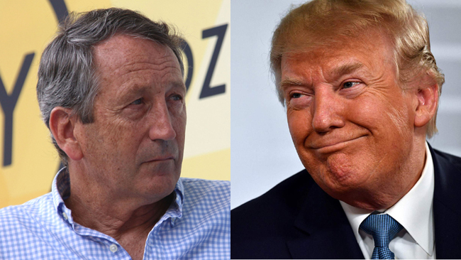 Former Republican governor Mark Sanford and President Donald Trump. [File Photo: China Plus] 