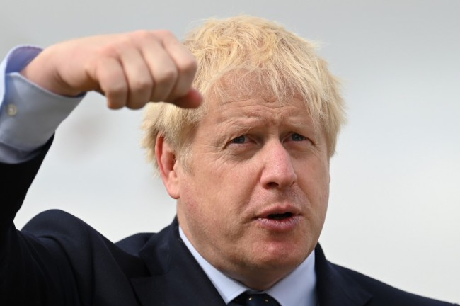 Britain's Prime Minister Boris Johnson visits the NLV Pharos, a lighthouse tender moored on the river Thames to mark London International Shipping Week in London on September 12, 2019. [Photo: AFP]