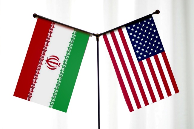 National flags of Iran and the United States. [File Photo: IC]