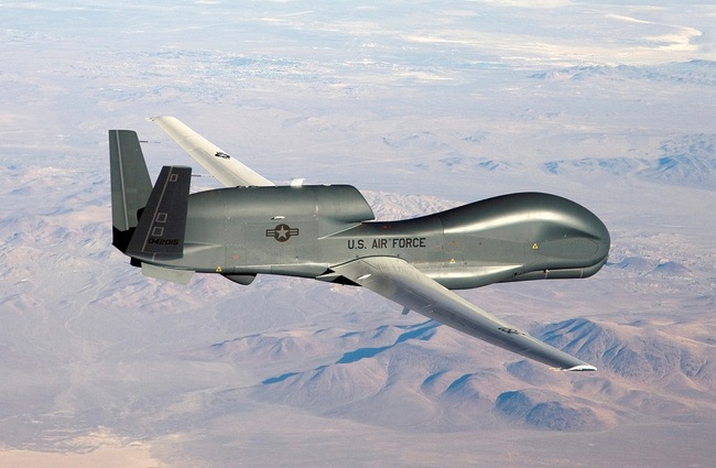 An undated U.S. Air Force handout photo of a RQ-4 Global Hawk unmanned (drone) aircraft. [File Photo: REUTERS via IC/U.S. Air Force/Bobbi Zapka]