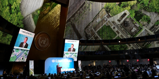 China's Foreign Minister Wang Yi attends the Climate Action Summit at the United Nations General Assembly in New York City on Monday, September 23, 2019. [Photo: Provided to China Plus]