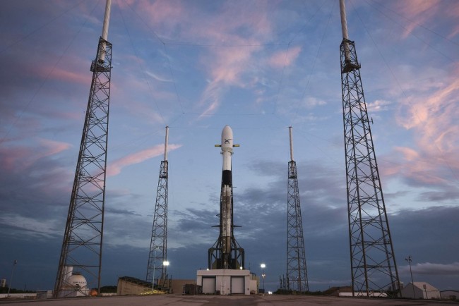 This handout photo released by SpaceX on May 14, 2019 shows Falcon 9 a day before the scheduled launch of 60 Starlink satellites from Space Launch Complex 40 at Cape Canaveral Air Force Station in Cape Canaveral, Florida. [File Photo: AFP]