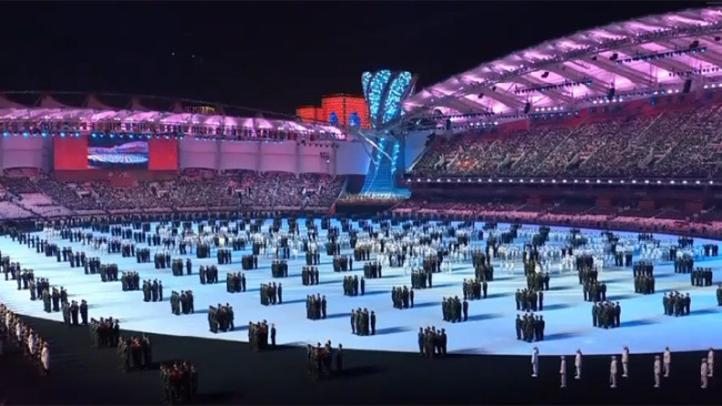 The 7th Military World Games is opening in the city of Wuhan in Hubei Province on October 18, 2019. [Photo: screen shot from CGTN]