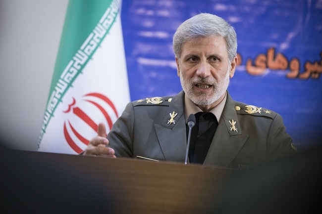 Iranian Defense Minister, Brigadier General Amir Hatami, is seen during a meeting in Tehran, Iran. [File Photo: IC/ZUMA Wire]