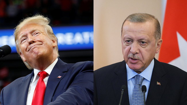 US President Donald Trump and Turkey's President Recep Tayyip Erdogan. [File Photo: China Plus]