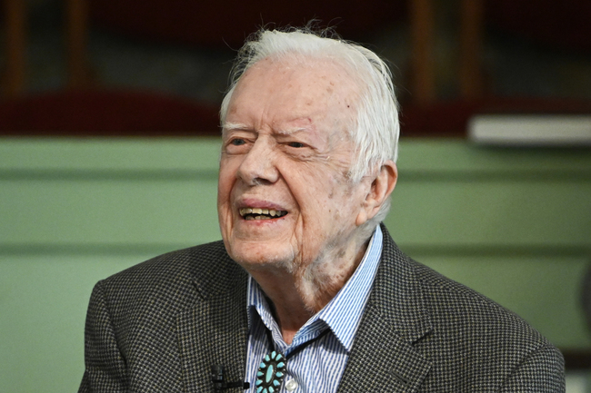 Former U.S. President Jimmy Carter teaches Sunday school at Maranatha Baptist Church in Plains, Ga. [File photo: AP/John Amis]