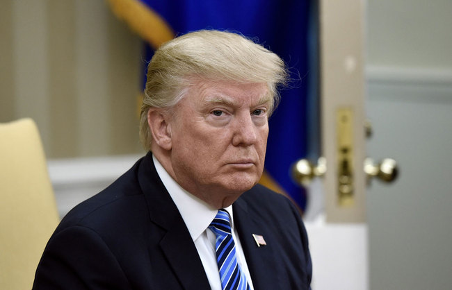 U.S President Donald Trump looks on during a meeting with South Korean President Moon Jae-in in the Oval Office of the White House on June 30, 2017 in Washington, DC. [File Photo: VCG]