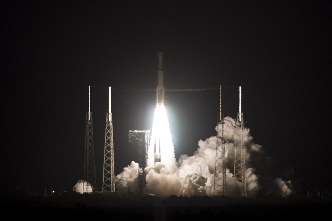 A United Launch Alliance Atlas V rocket with Boeing's CST-100 Starliner spacecraft launches from Space Launch Complex 41, Friday, Dec. 20, 2019, at Cape Canaveral Air Force Station in Florida. [Photo: AP/Joel Kowsky/NASA]