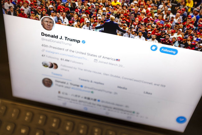 This June 27, 2019, file photo President Donald Trump's Twitter feed is photographed on an Apple iPad in New York. [File photo: AP]