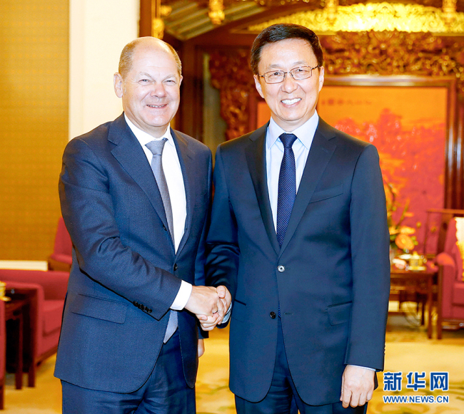 Viceprimer ministro chino se reúne con homólogo alemán