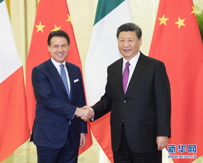 Xi se reúne con primer ministro italiano