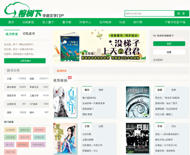 Rongshuxia.com, primer sitio web de literatura en línea de China.