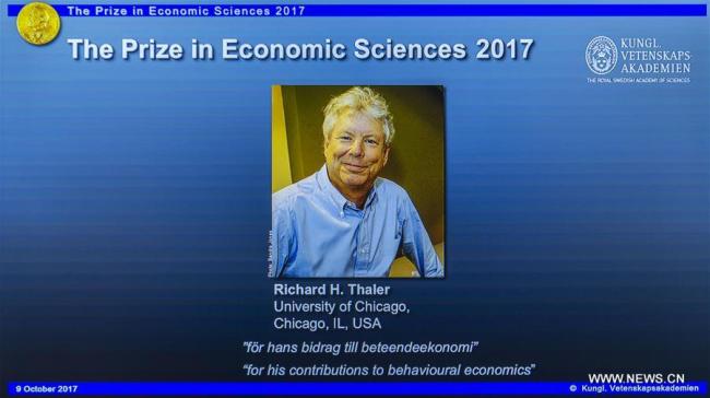 Le prix Nobel d'économie 2017 attribué à Richard Thaler