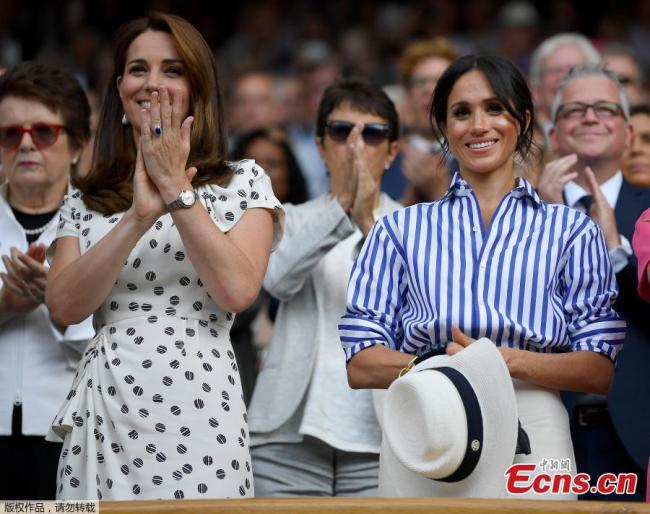 La princesse Kate et la duchesse Meghan assistent aux matchs de tennis à Wimbledon