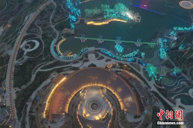 Exposition horticole de Beijing : les lumières en phase d'essais