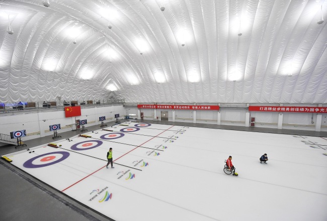 Fin des travaux du Centre d'entraînement de curling et de hockey sur glace des Jeux paralympiques d'hiver de Beijing 2022