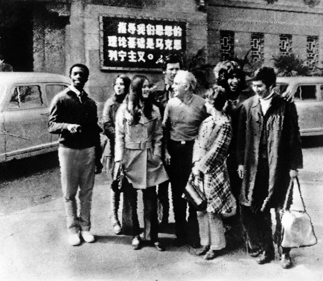 A Kínába látogató amerikai asztalitenisz-csapat 