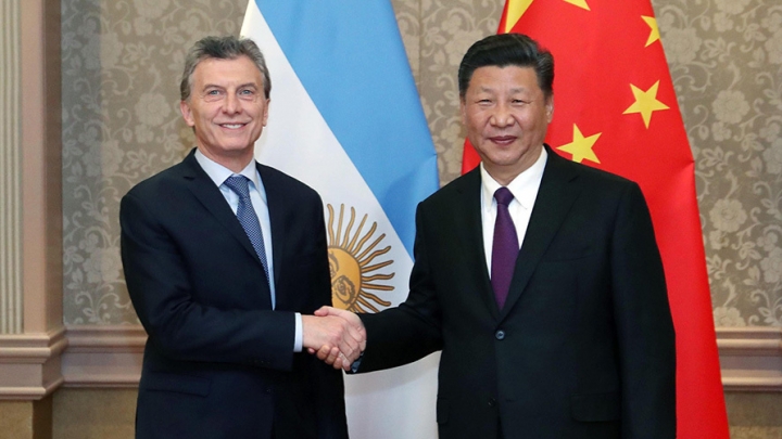 Xi Jinping se encontra com presidente da Argentina, Mauricio Macri