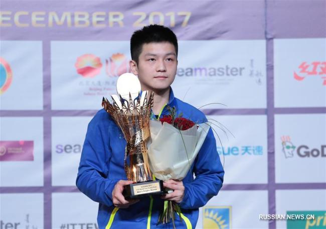 Китайские спортсмены завоевали три из четырех золотых медалей в Гранд-финале мирового тура по настольному теннису в Астане