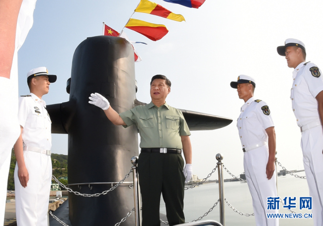 Си Цзиньпин в ходе инспекции флота подчеркнул необходимость построения лучших военно-морских сил