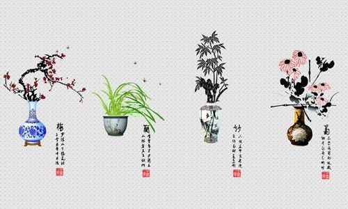 О четырех благородных растениях Китая