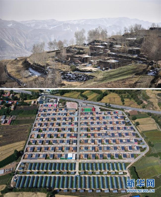 Старый и новый облик деревни Баньянь Хучжу-Туского автономного уезда провинции Цинхай